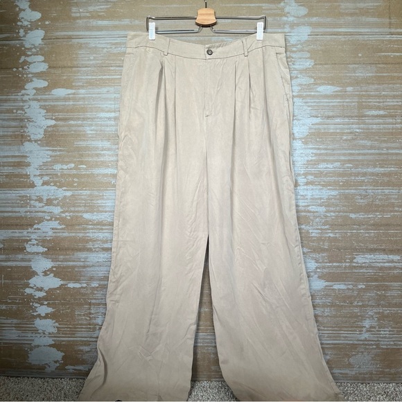 Reformation Mason Pants High Rise Career Streetwear Casual Khaki Womens 16 - Picture 3 of 8